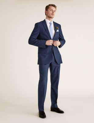 blue slim suit