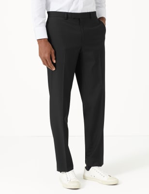 black slim fit suit pants
