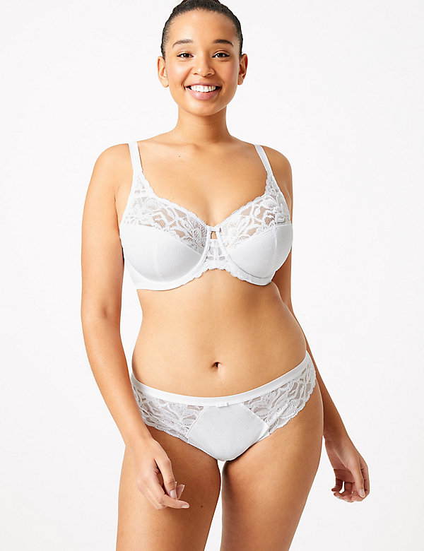 Wild Blooms Non Padded Full Cup Bra Set - IS