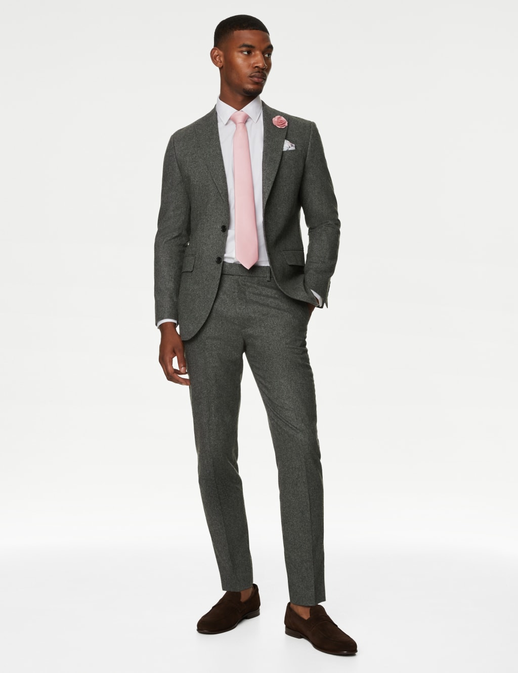 Tailored Fit Italian Wool Rich Suit image 1