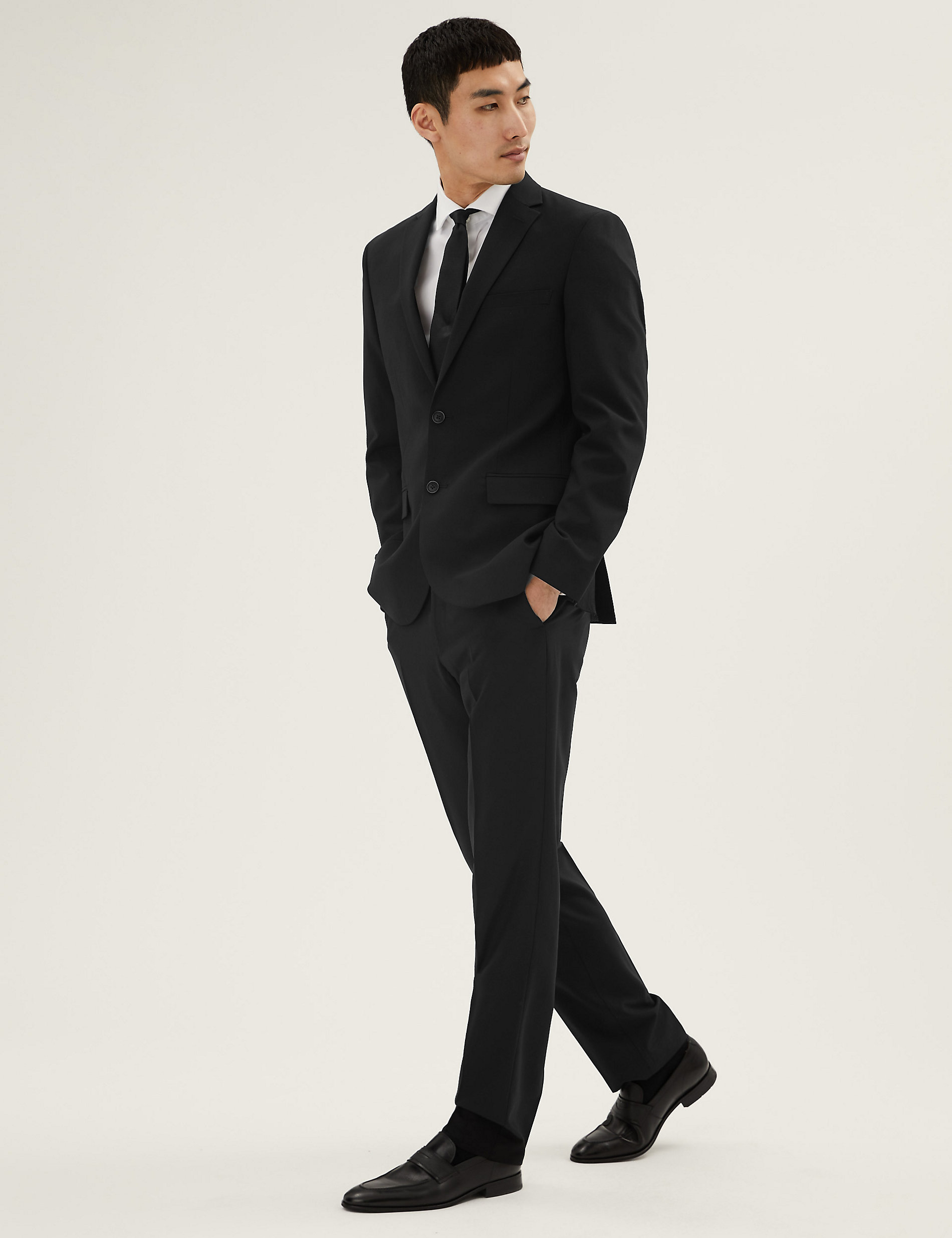 The Ultimate Black Tailored Fit Suit