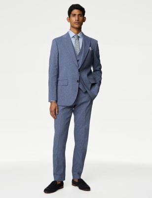 Tailored Fit Italian Linen Miracle&trade; Suit