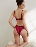 Rose Silk Print Wired Full Cup Bra Set A-E