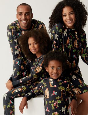 Animal Print Family Christmas Pyjamas - SG