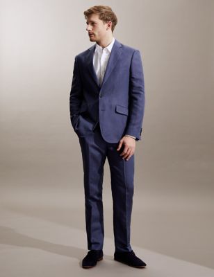 Tailored Fit Silk Rich And Linen Suit