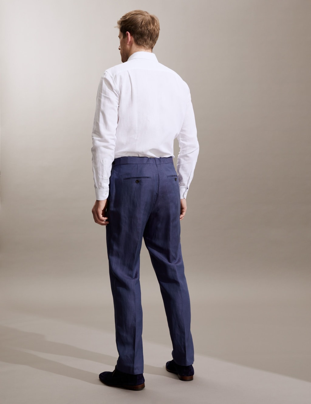 Tailored Fit Silk Rich And Linen Suit image 5