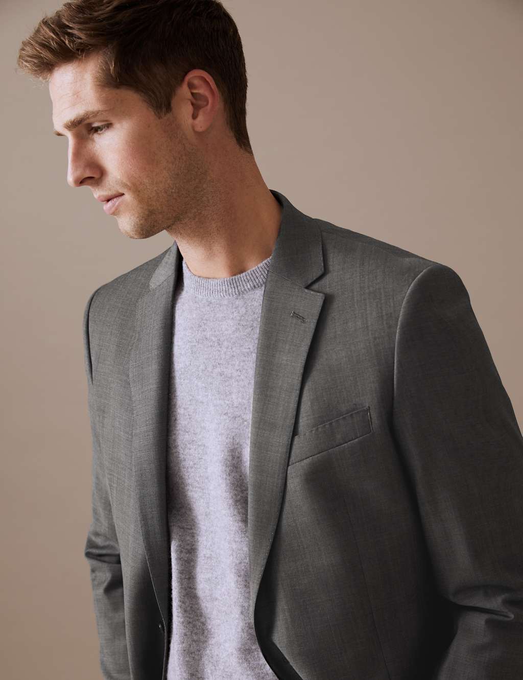 Tailored Fit Pure Wool Twill Suit image 3