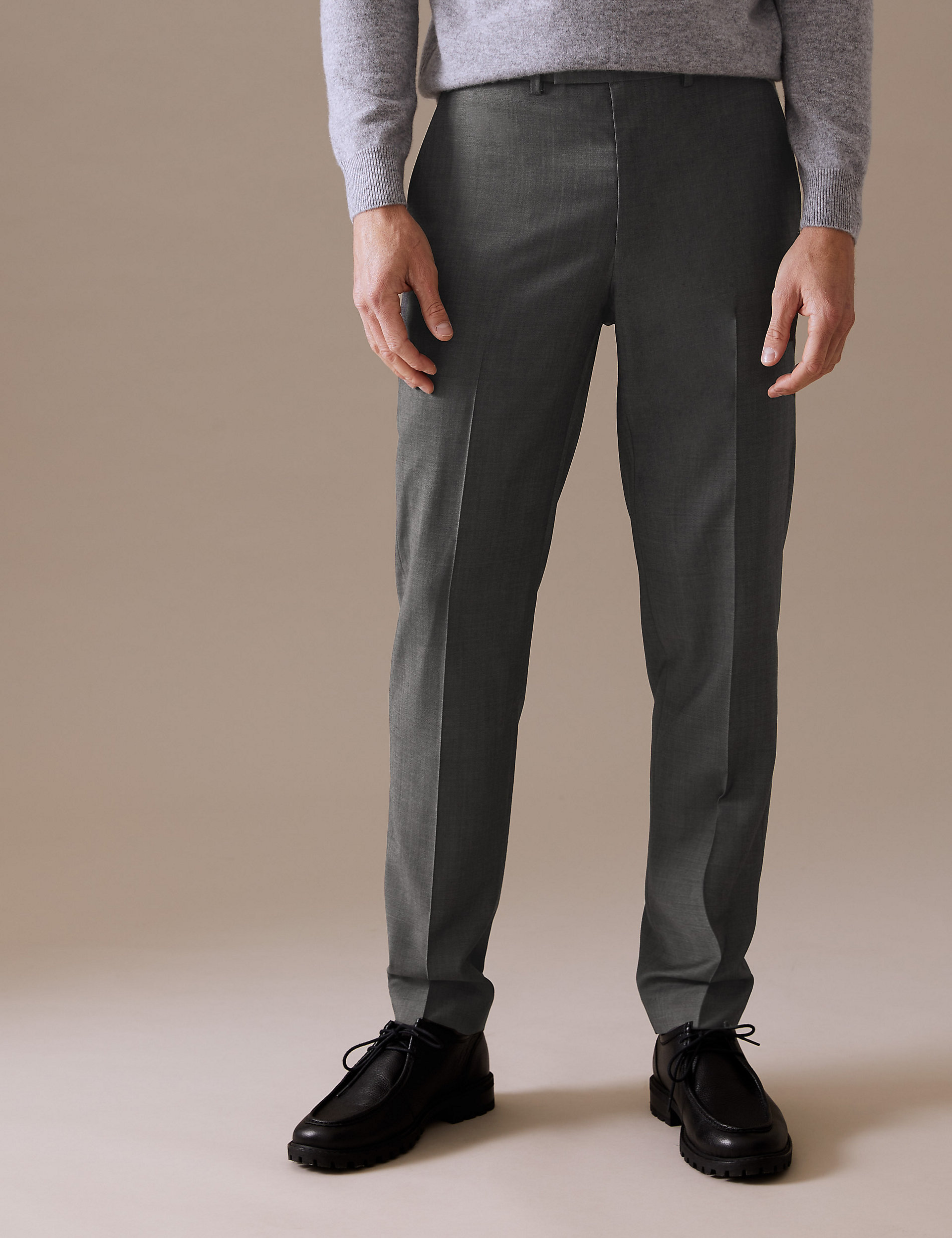 Tailored Fit Pure Wool Twill Suit