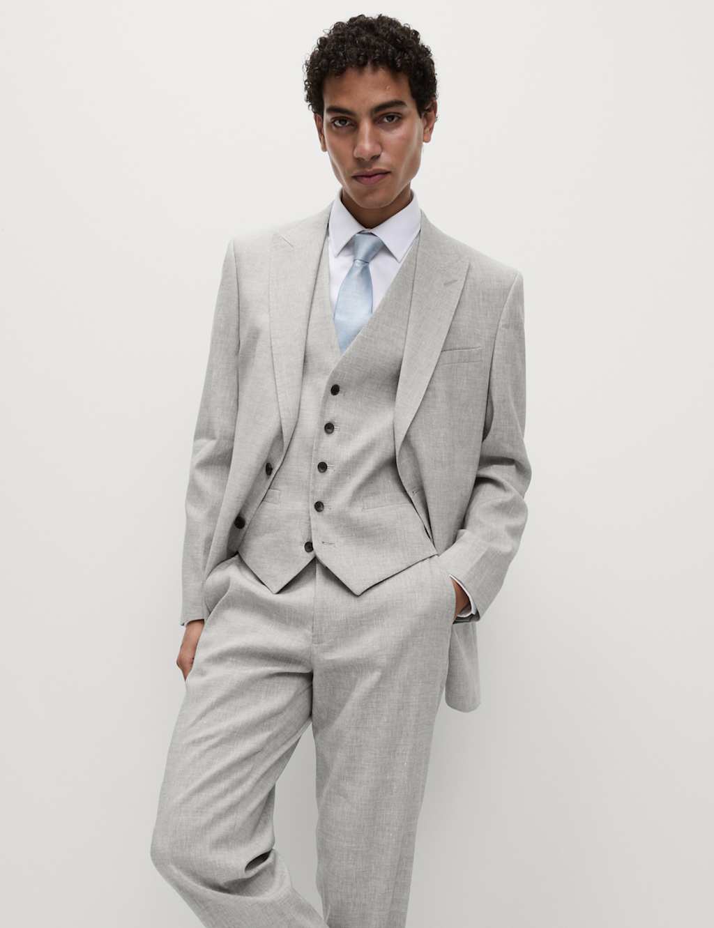 Tailored Fit Italian Linen Miracle™ Suit