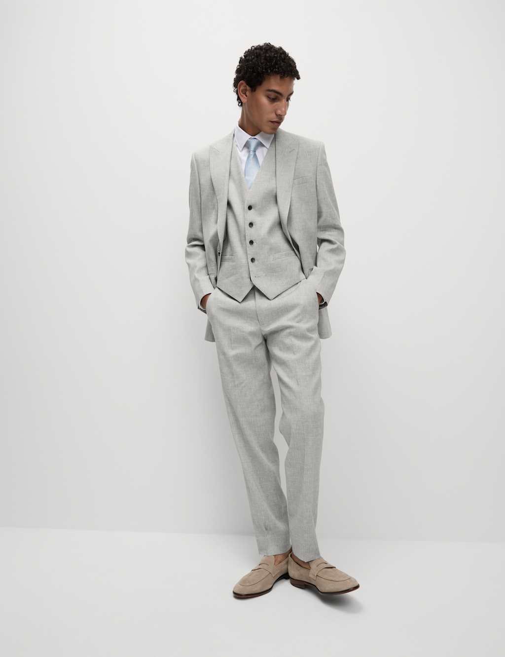 Tailored Fit Italian Linen Miracle™ Suit image 5