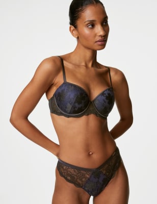 Cosmos Wired Push Up Balcony Bra Set - HR