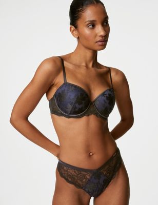 MARKS & SPENCER Lace Wired Push-Up Bra T336761BLACK (32D) Women