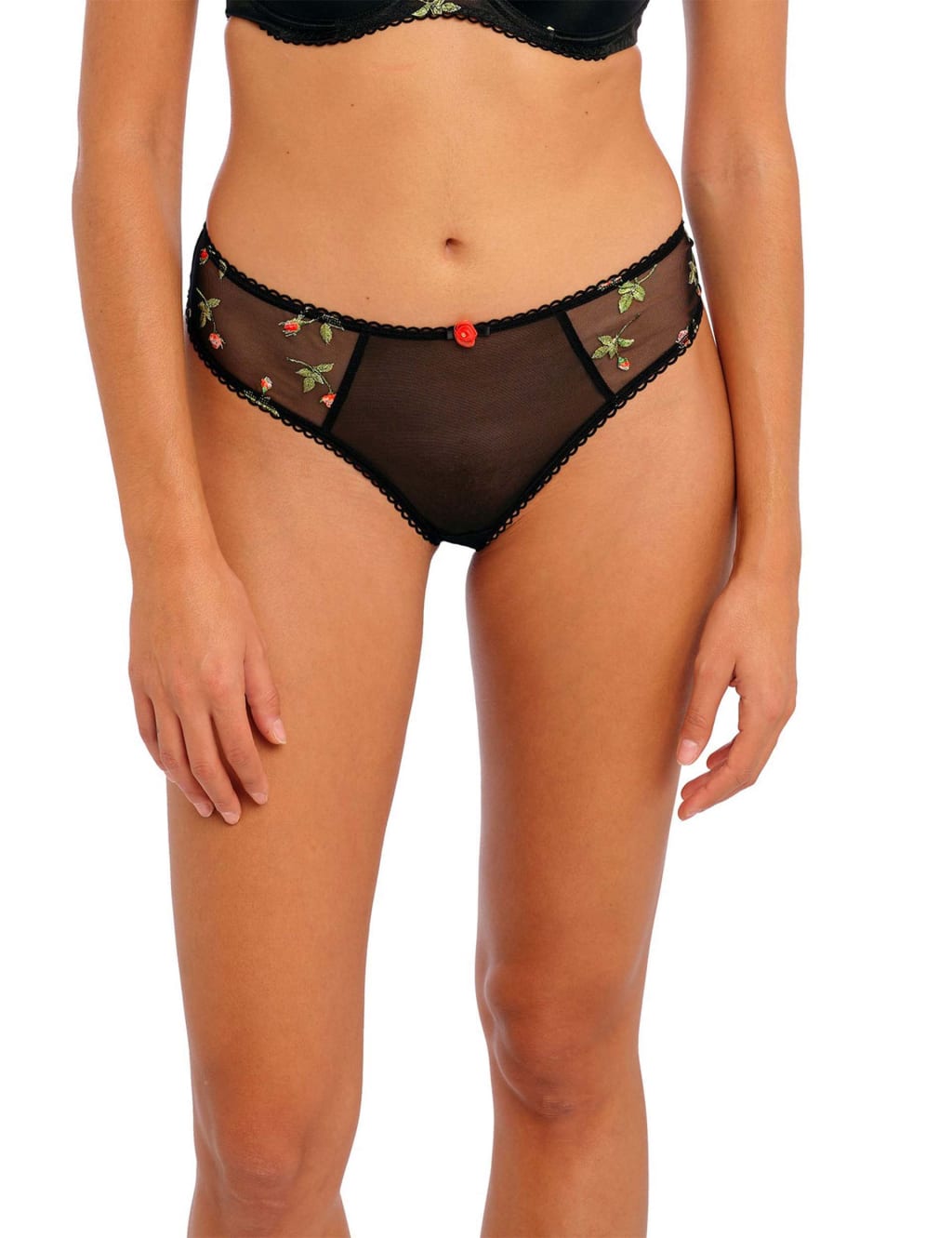 Rose Blossom Lace Wired Plunge Bra Set image 4