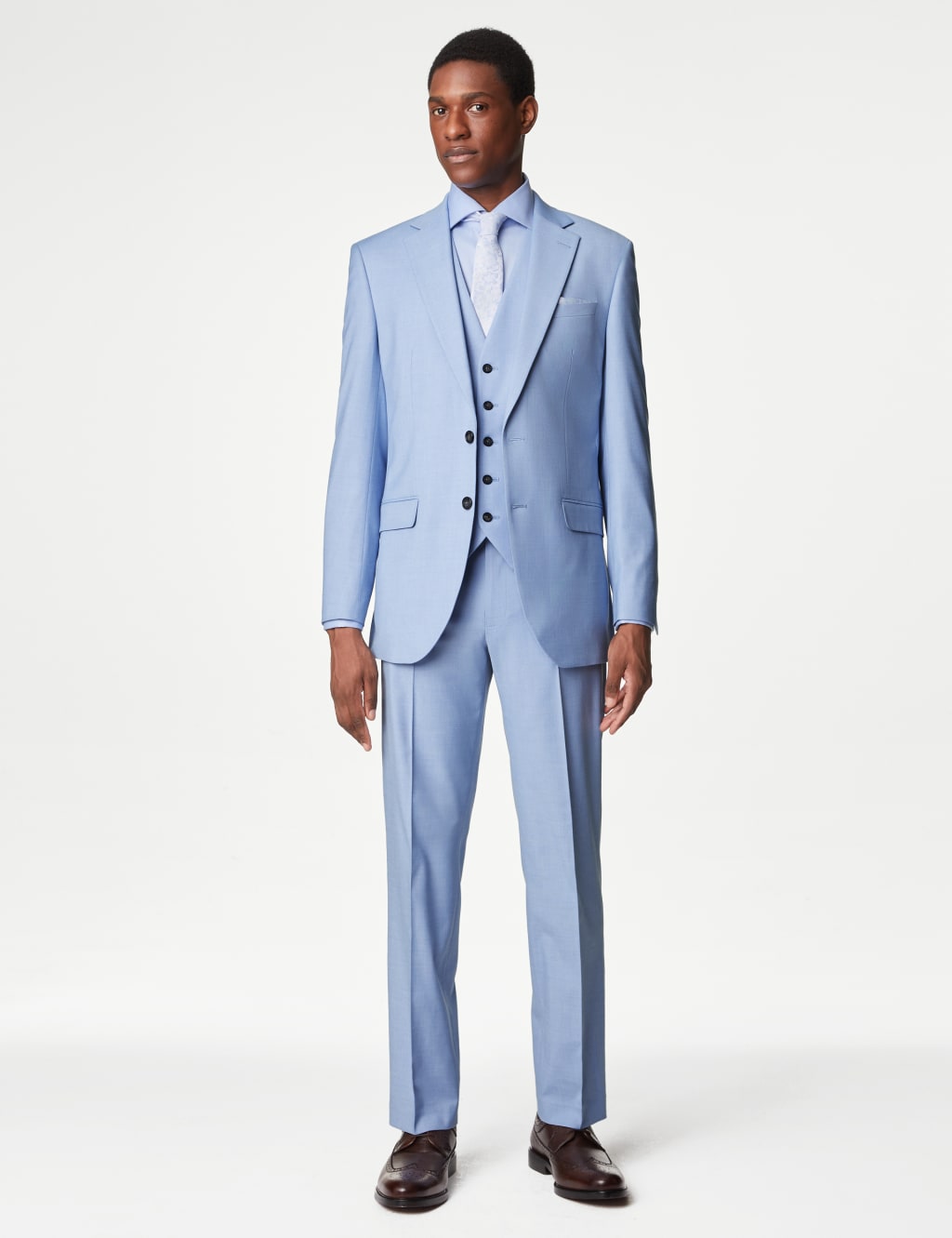 Blue 2024 suit casual