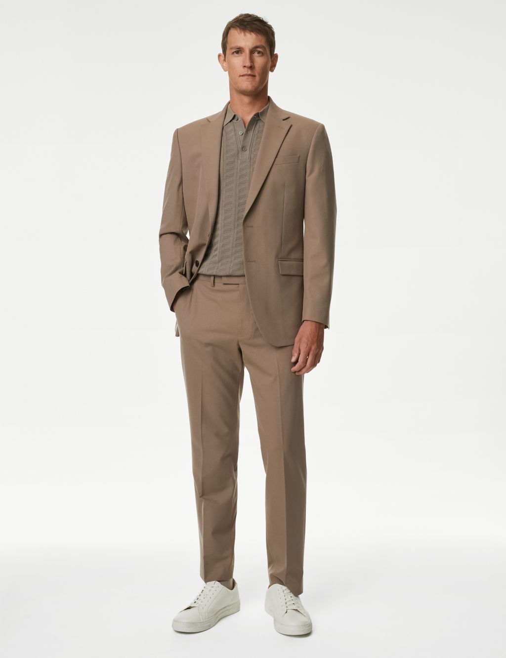 RW&CO Slim Fit 2 Piece Suit Blazer Suit Pants Set (Mustard Brown Men's  Suit)