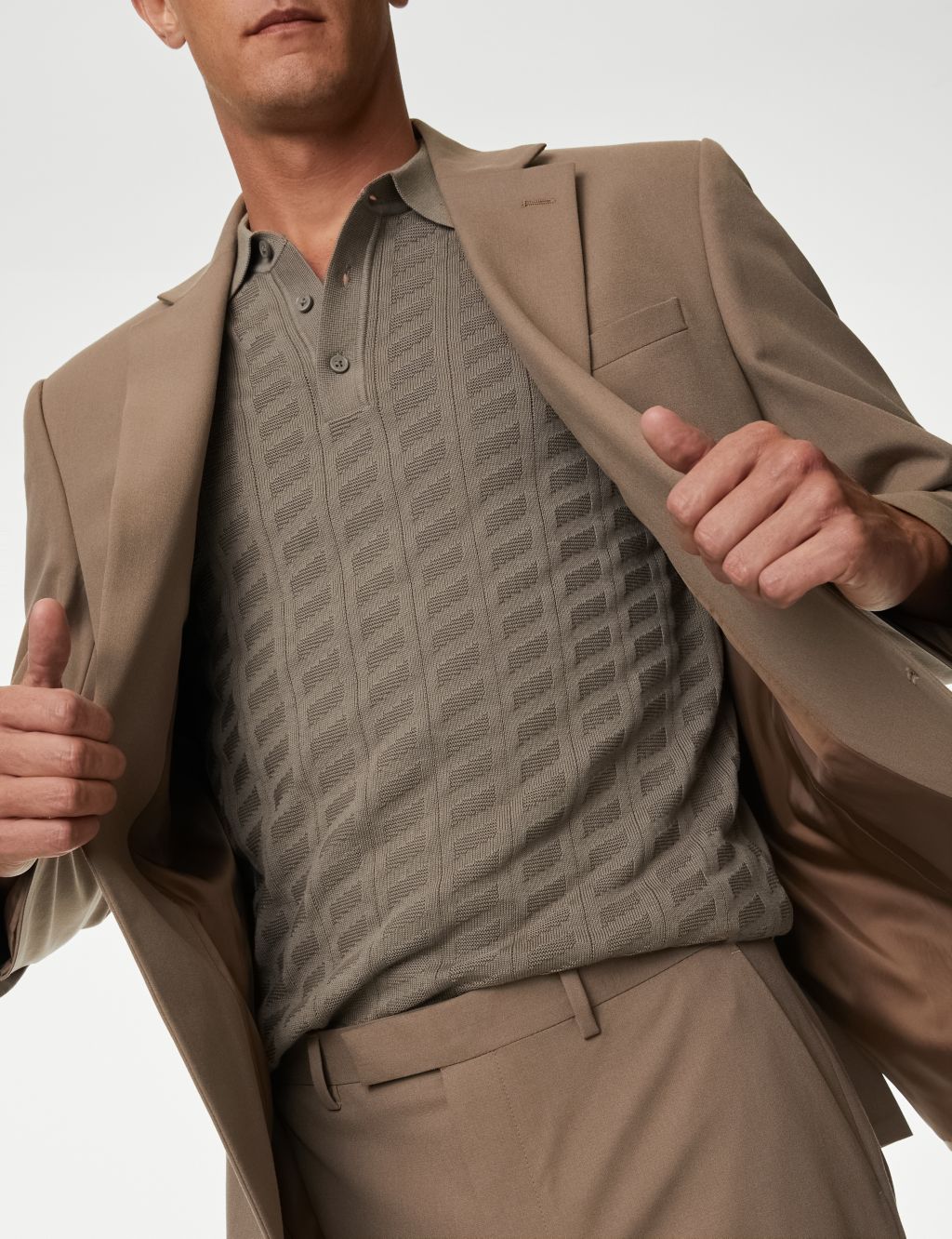 Regular Fit Plain Stretch Suit image 2