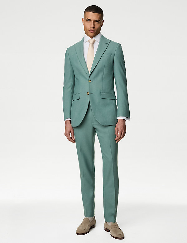 Slim Fit Wool Blend Suit - MX