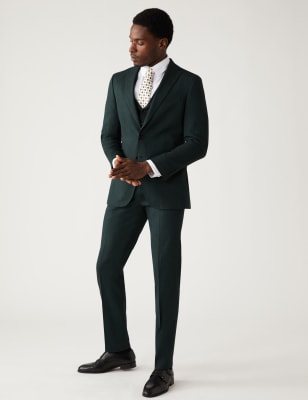 Grey Linen Tailored Suit Pants