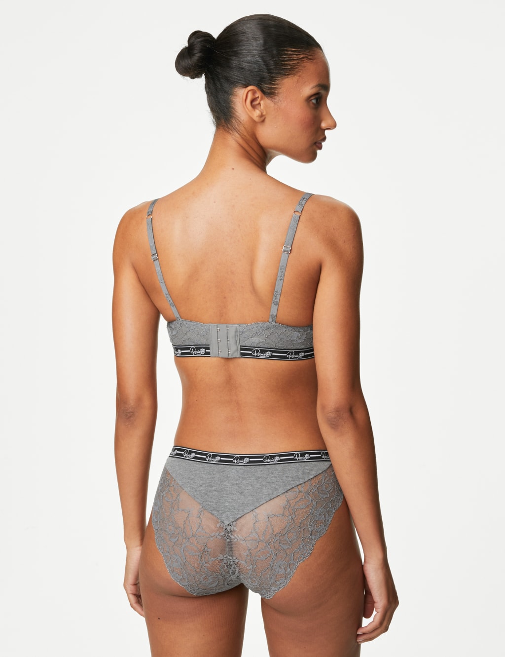 Ribbed Lounge Non Wired Plunge Bra Set A-E image 6