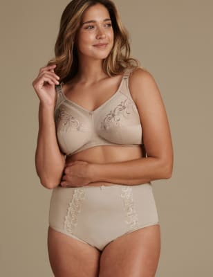 Marks & Spencer Women's Embroidered Total Support Non Wired Full Cup Bra