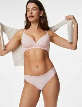 3pk Cotton Wired Full Cup Bras Set A-E