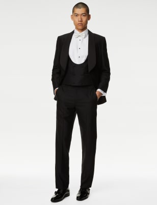 Regular Fit British Pure Wool Tuxedo Suit - AL