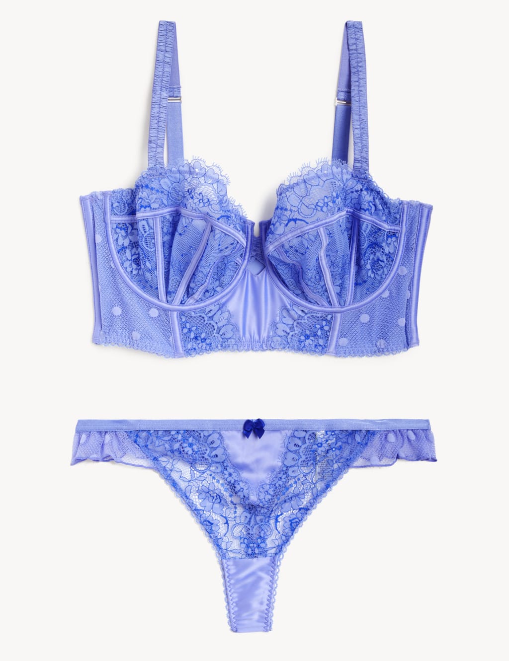 Linea Lace Wired Balcony Bra Set F-H image 2
