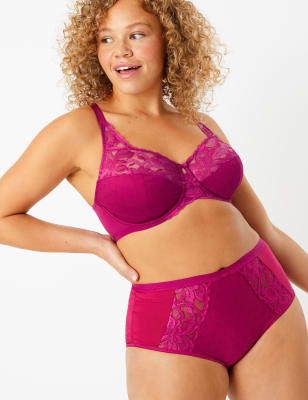 Soutien-gorge non ampliforme &agrave; motif fleuri, bonnets embo&icirc;tants E+