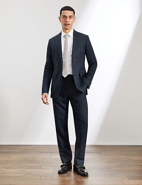 Tailored Fit Silk and Linen Suit | M&S