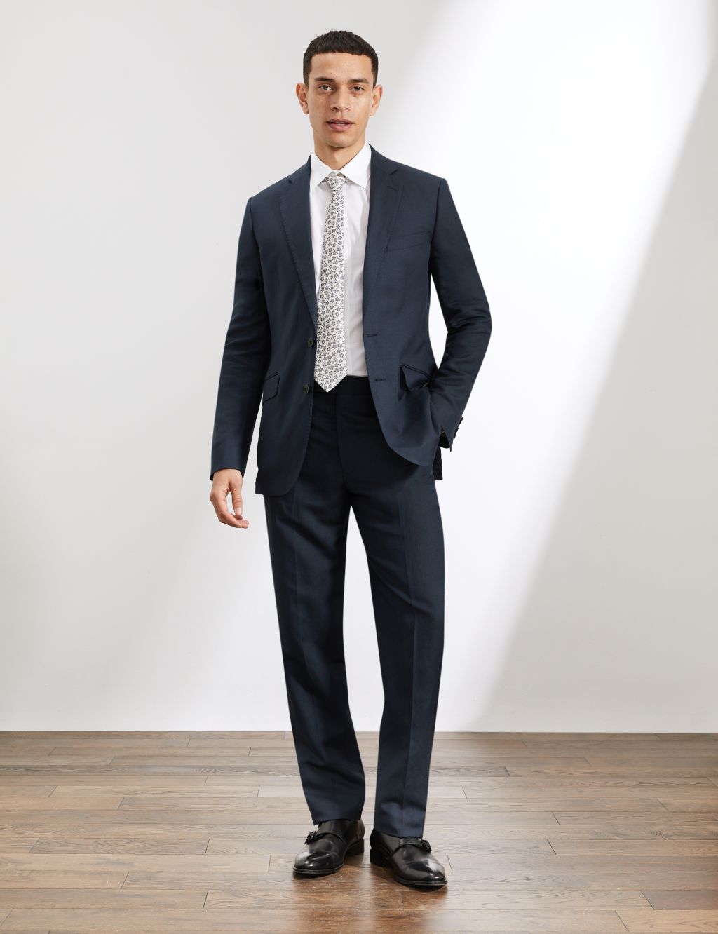 Tailored Fit Silk and Linen Suit image 1