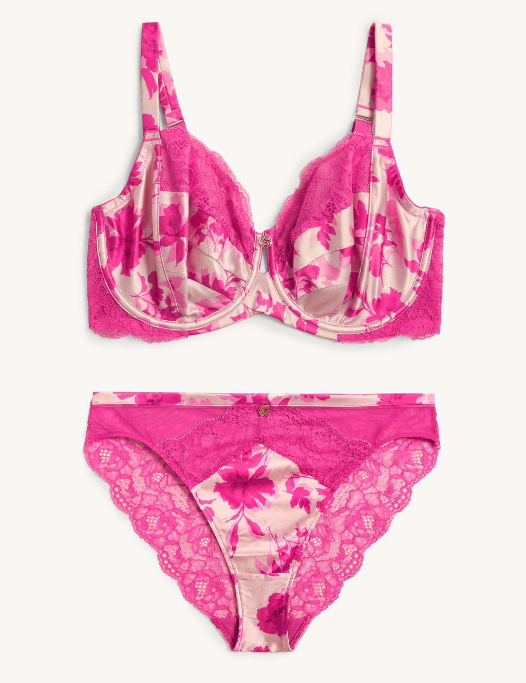 Laylani Silk Wired Balcony Bra Set F-H image 2