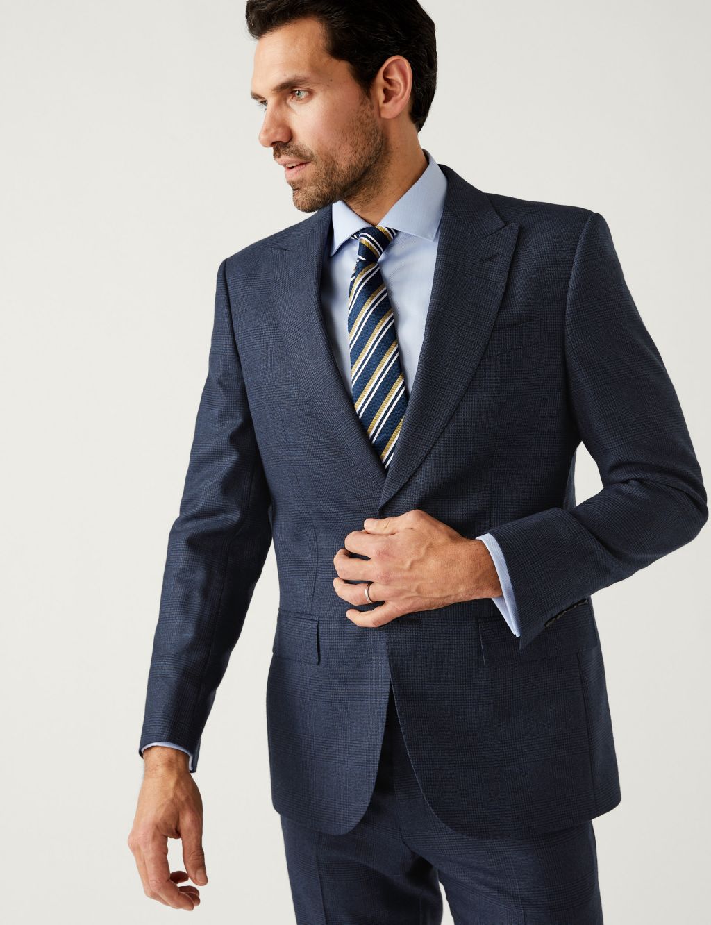 Regular Fit Pure Wool Check Suit image 2