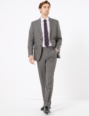 Regular Fit Checked Suit | M&S