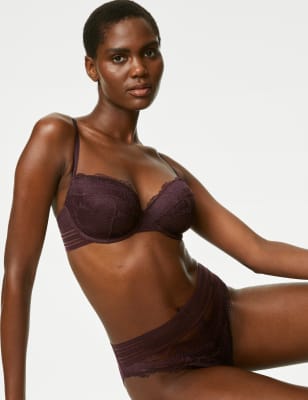 Marseilles Mesh Wired Full Cup Bra Sets A-E - ID