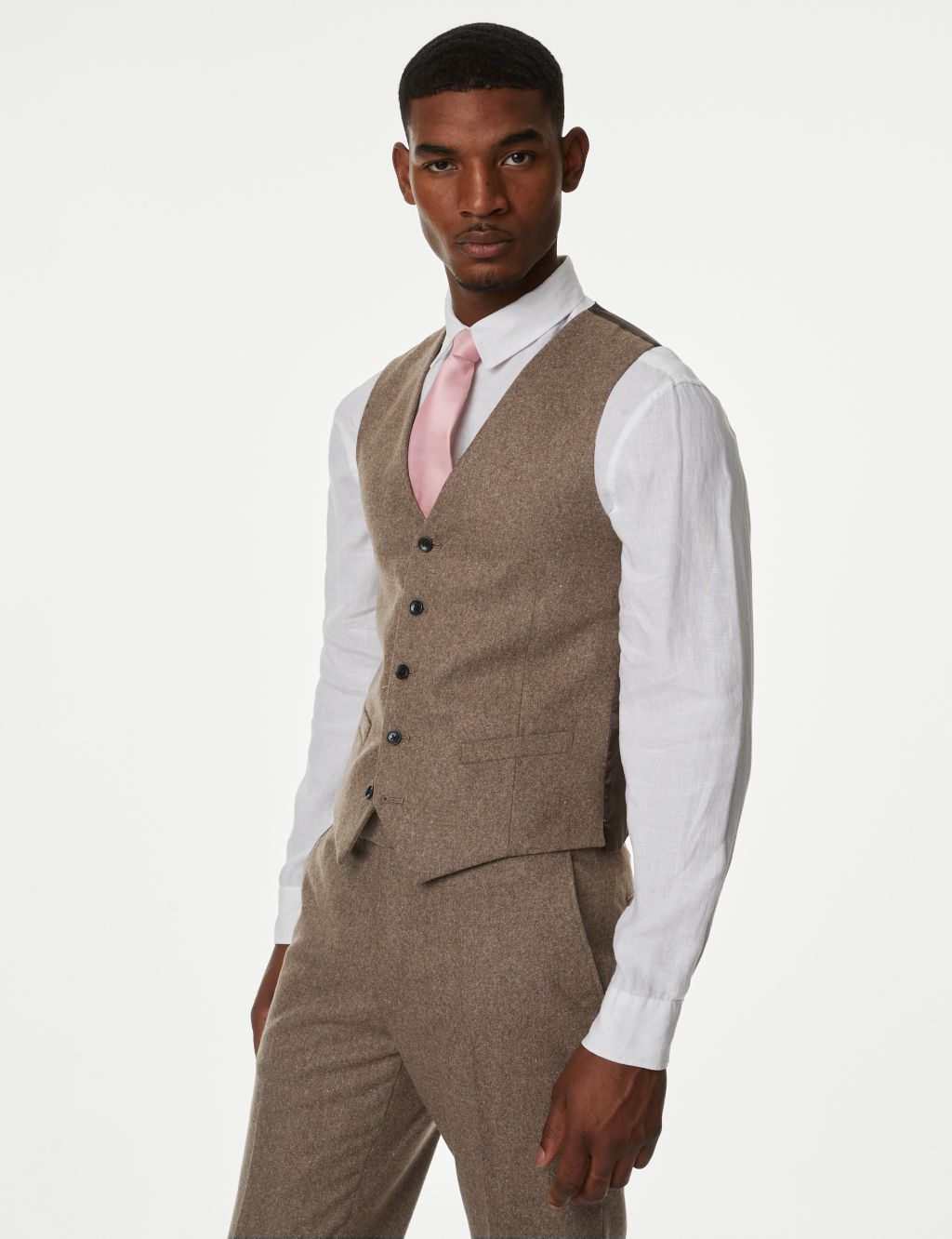Tailored Fit Wool Rich Donegal Suit image 2