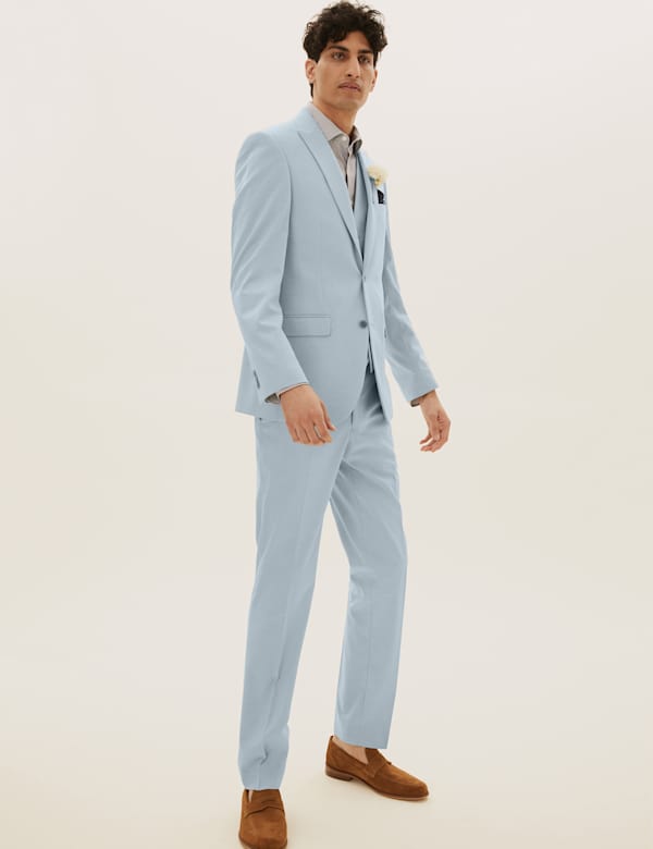 Pastel Slim Fit 3 Piece Suit