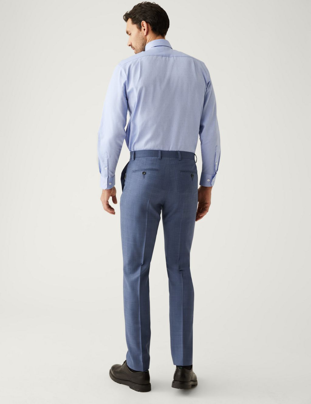 Slim Fit Pure Wool Check Suit image 5