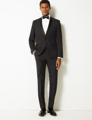 Smocking bleu marine coupe cintr&eacute;e &agrave; motif textur&eacute;