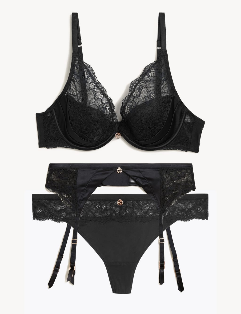 Silk Beau Wired Plunge Bra Set A-E image 2
