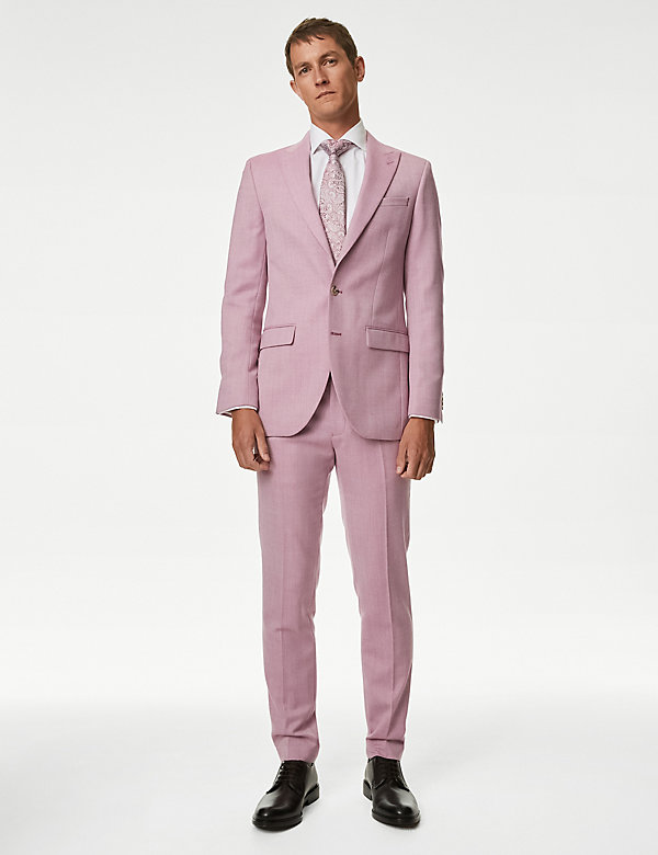 Slim Fit Wool Blend Suit - CN
