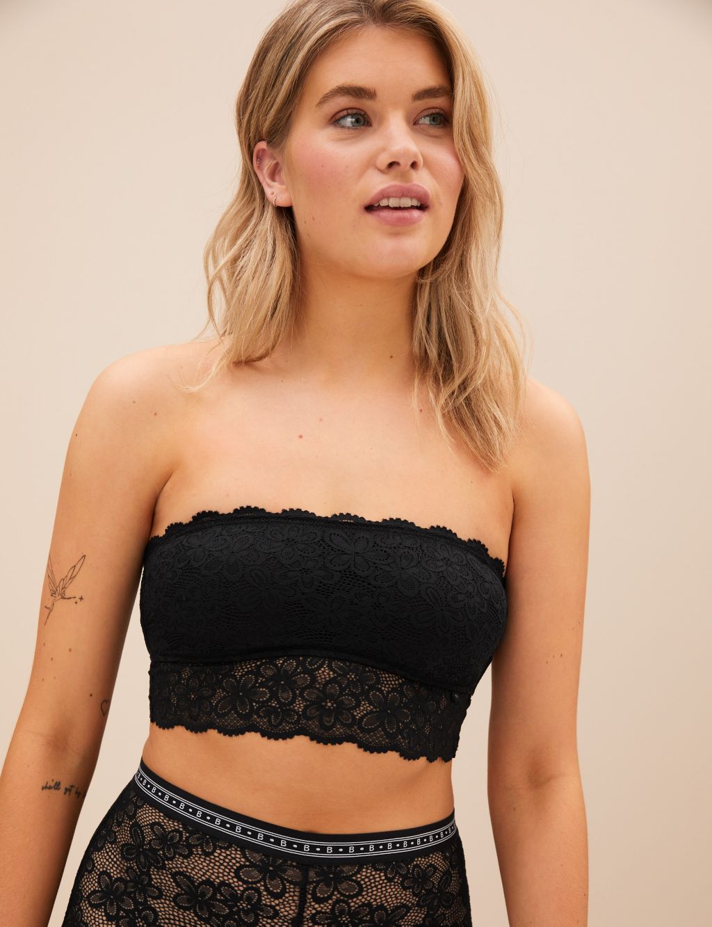 Cleo Lace Non Wired Bandeau Bra Set image 3