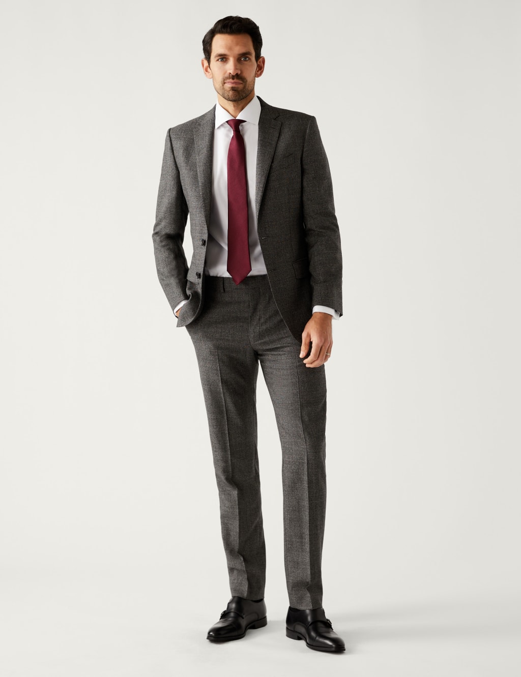 Tailored Fit Pure Wool Suit image 1