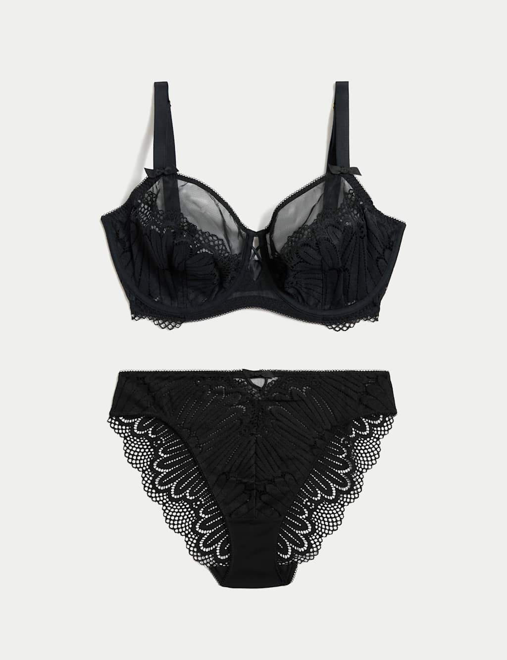 Nova Lace Wired Minimiser Bra Set C-G image 2