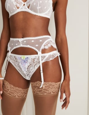 Linea Lace Wired Balcony Bra Set A-E - KH