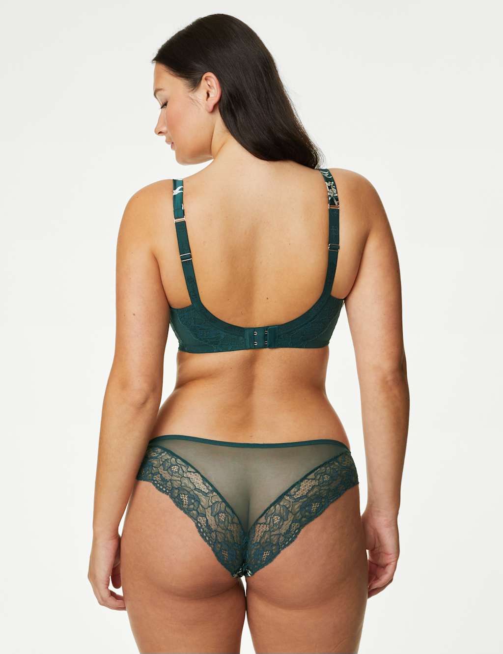 Cassia Silk & Lace Wired Balcony Bra Set F-H image 6