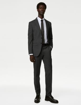 Slim Fit Stretch Textured Suit