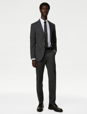 Slim Fit Stretch Textured Suit