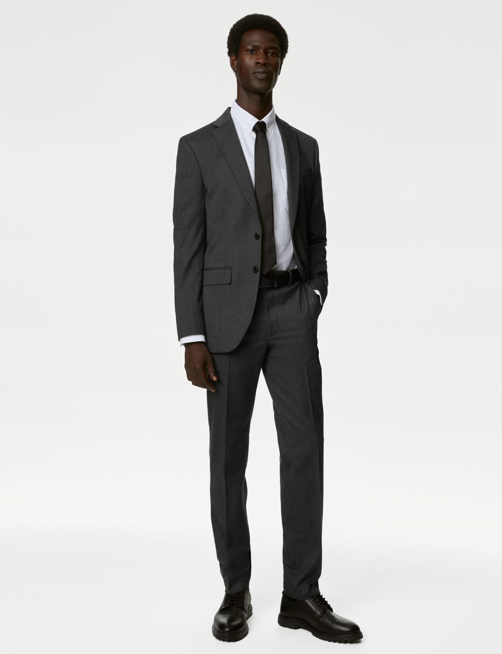 Slim Fit Stretch Textured Suit image 1