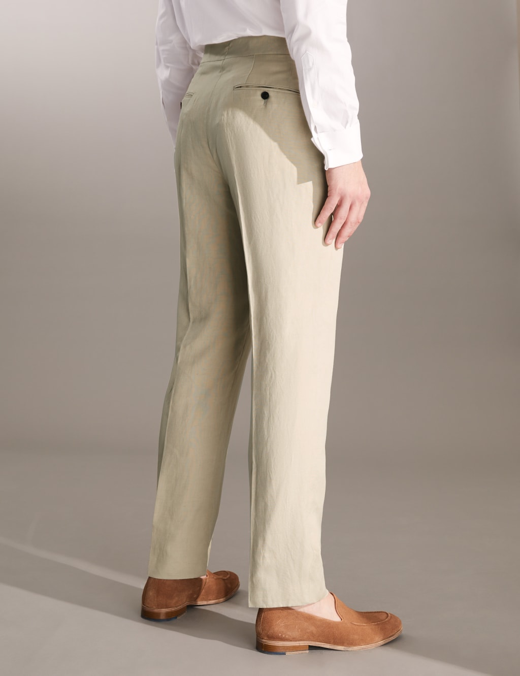 Regular Fit Silk Rich And Linen Suit image 5