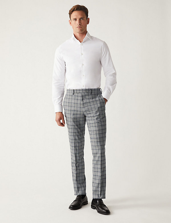Slim Fit Check Stretch Suit - BH